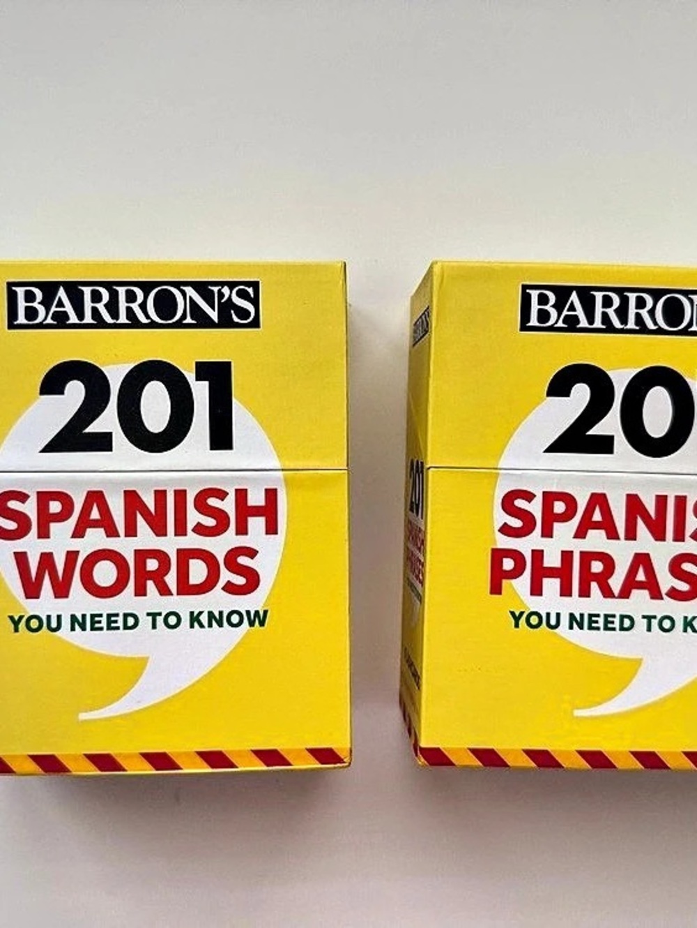Barron's 201 Spanish Words You Need to Know Flashcards & 201 Spanish Phrases You